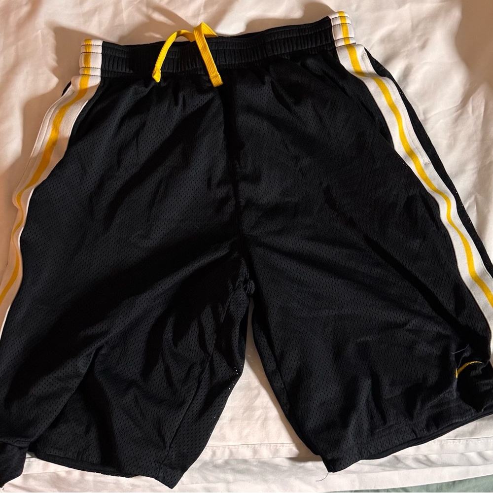 Nike DRI-FIT Black and Yellow Athletic Shorts